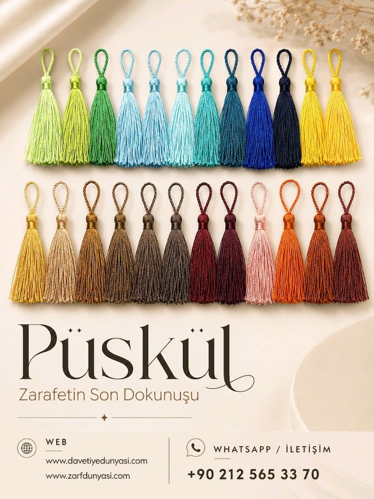 Davetiye Püskülü ( Ayraç , Menü, Süsleme) - 2