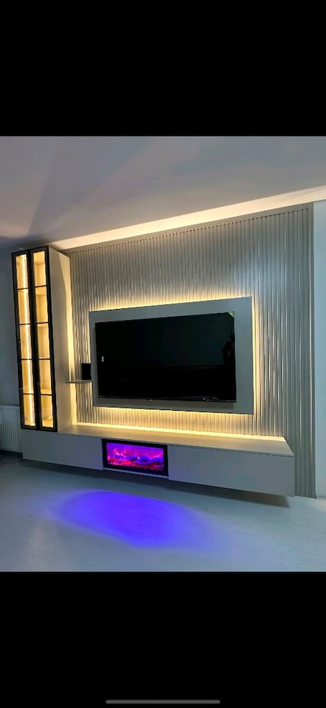Duvar Paneli Tv Ünitesi Duvar Ünitesi Şömineli modern - 2
