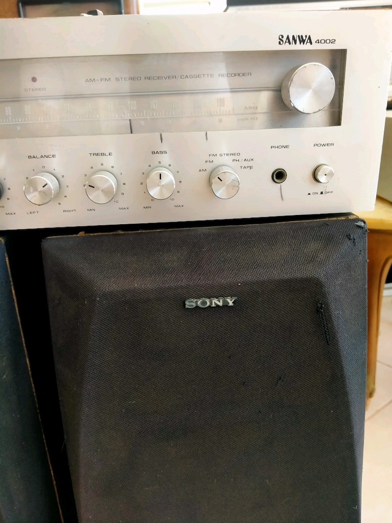 antika sanwa marka radyo kaset çalar ekolayzer - 2
