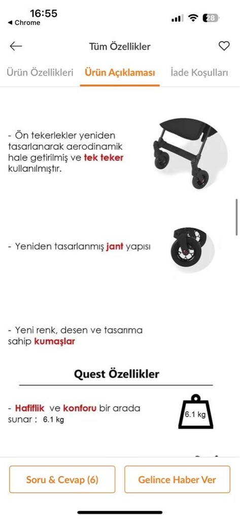 Maclaren quest arc baston bebek arabası - 4