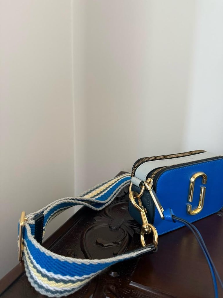Marc Jacobs Mavi Deri Omuz Çantası - 2