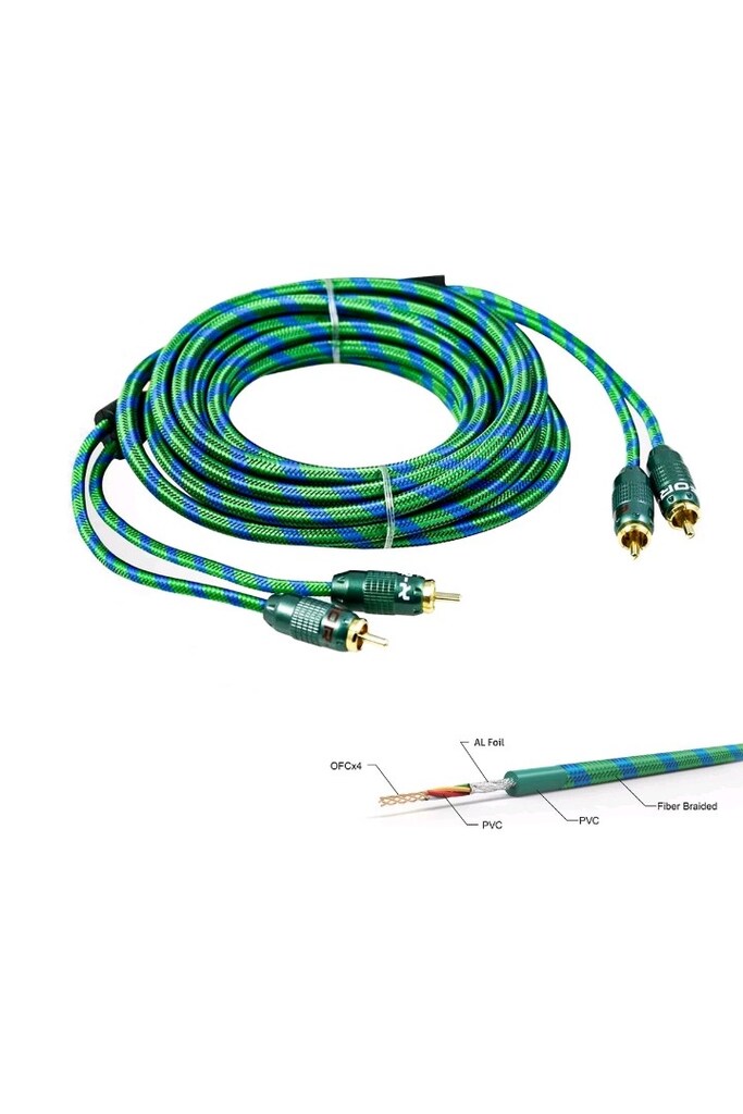 ÖYKÜ SOUND ŞOK KAMPANYA FORX X1222P 5MT RCA DEK KABLOSU PARAZİT YAPMAZ - 7