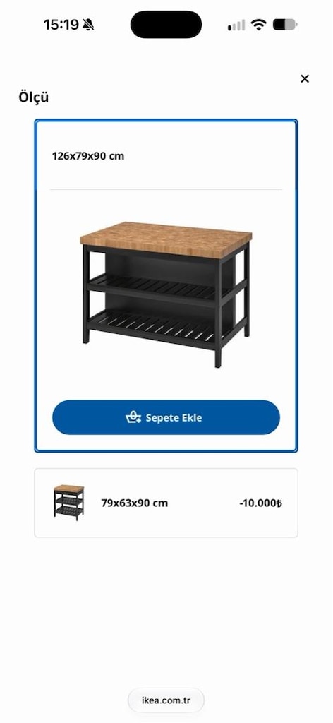 İkea Mutfak Adası ve 2 adet sandalyesi - 5