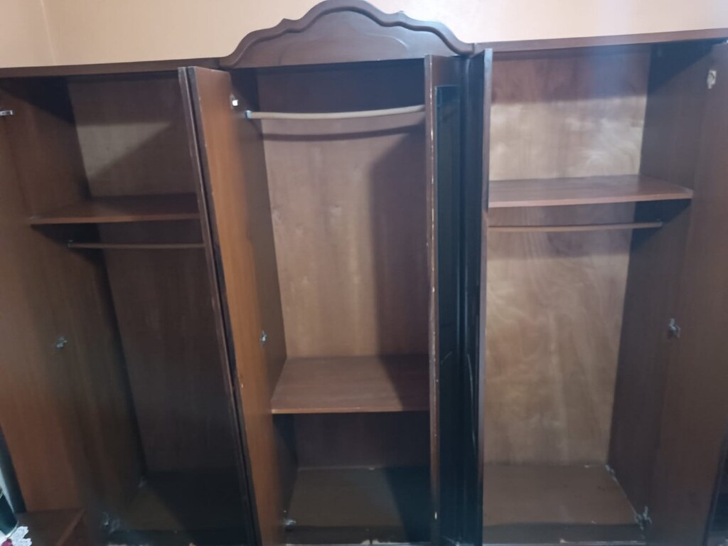6 KAPILI AĞAÇ AYNALI DOLAP GARDROP - 4
