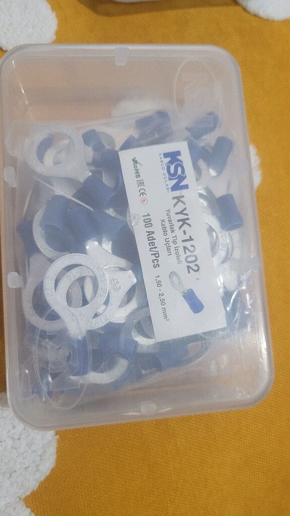 KSN KYK-1202 1,50-2,50 mm² M12 İzoleli Kablo Pabucu - 2