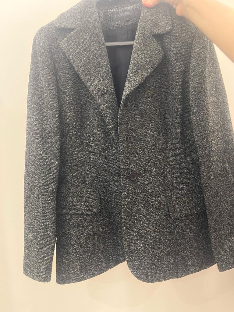 Gri desenli blazer ceket - 2