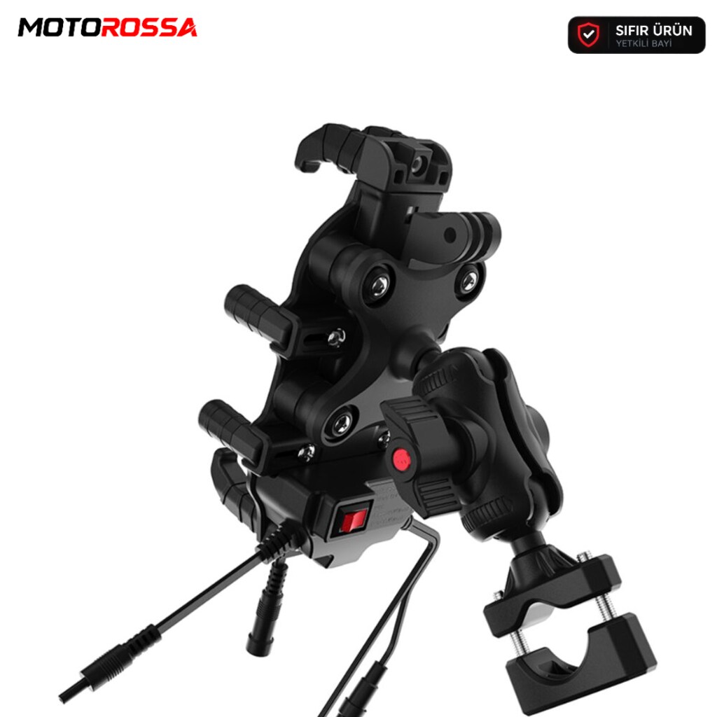 KNMASTER TT820WC Kablosuz Şarjlı Motosiklet Telefon Tutucu | MOTOROSSA - 3