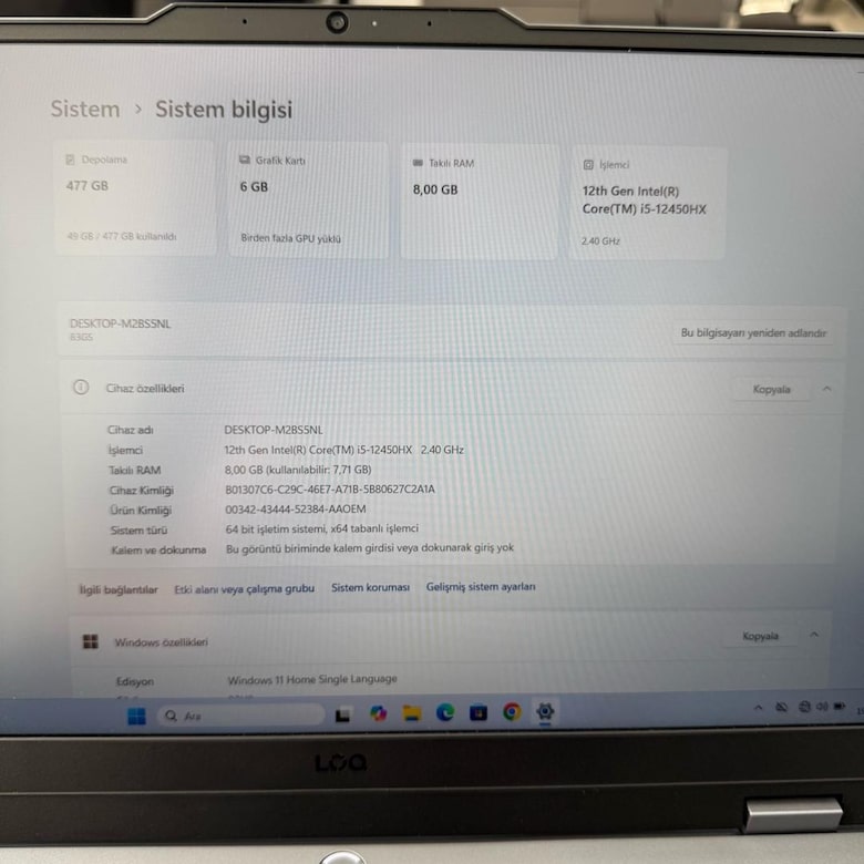 Lenovo loq 15IAX9 - 3