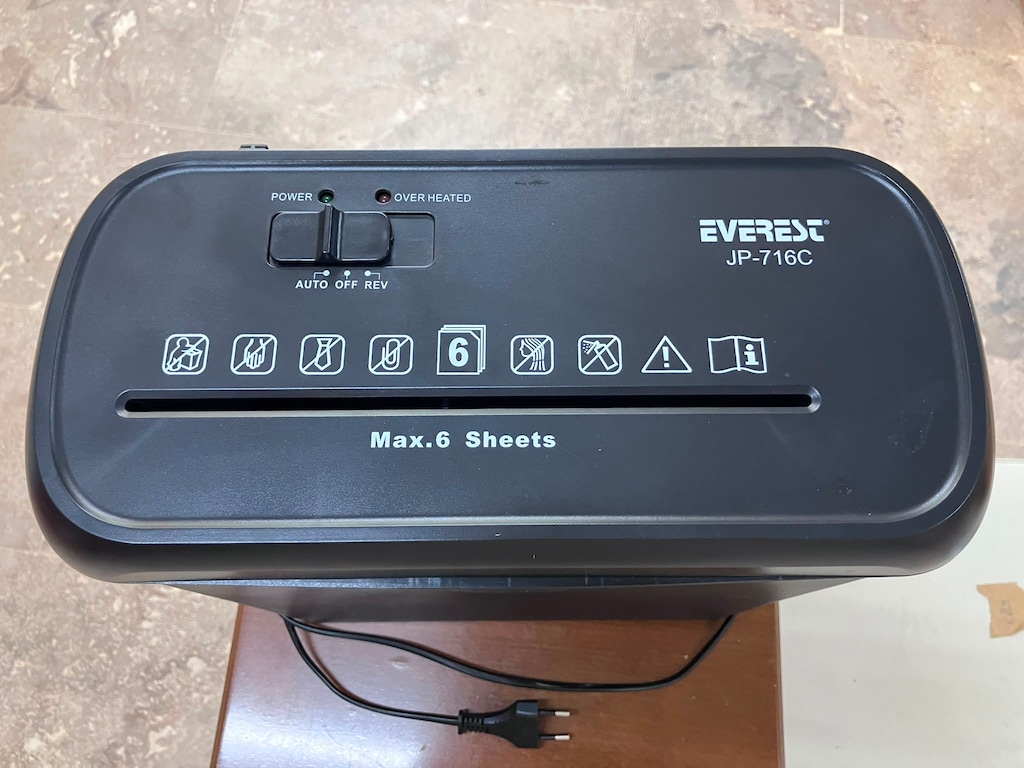 Everest JP-710C Kağıt Kesme Cross Cut Paper Shredd İmha Makinesi - 4