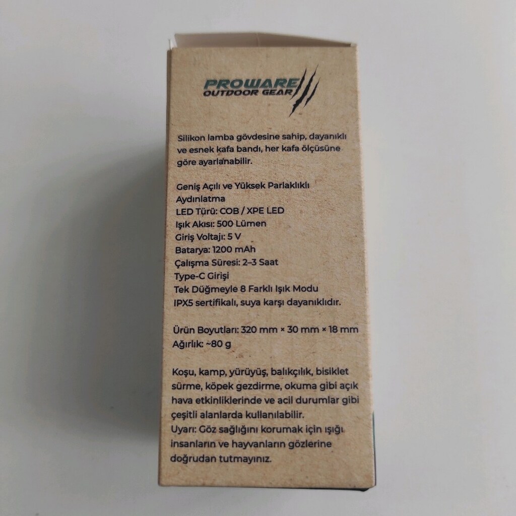 Kafa Lambası 3 Şerit Typ-C - 3