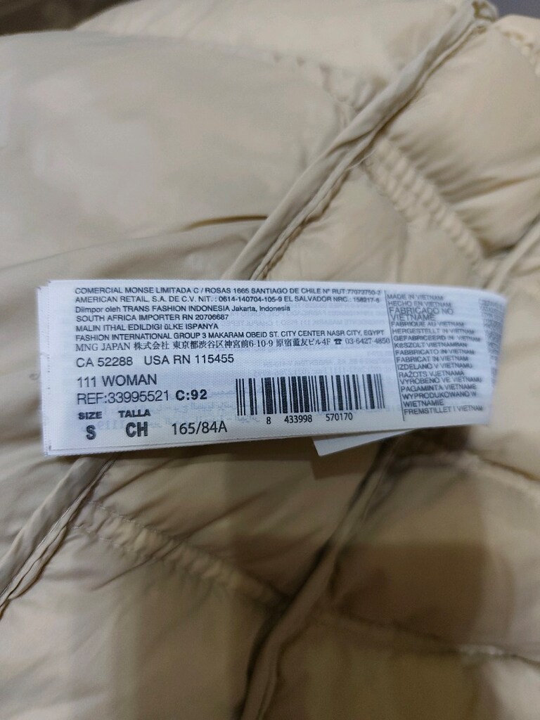 MANGO CASUAL (S) KADIN YELEK BEJ ŞİŞME YELEK RAHAT VE ŞIK — görsel 4/5