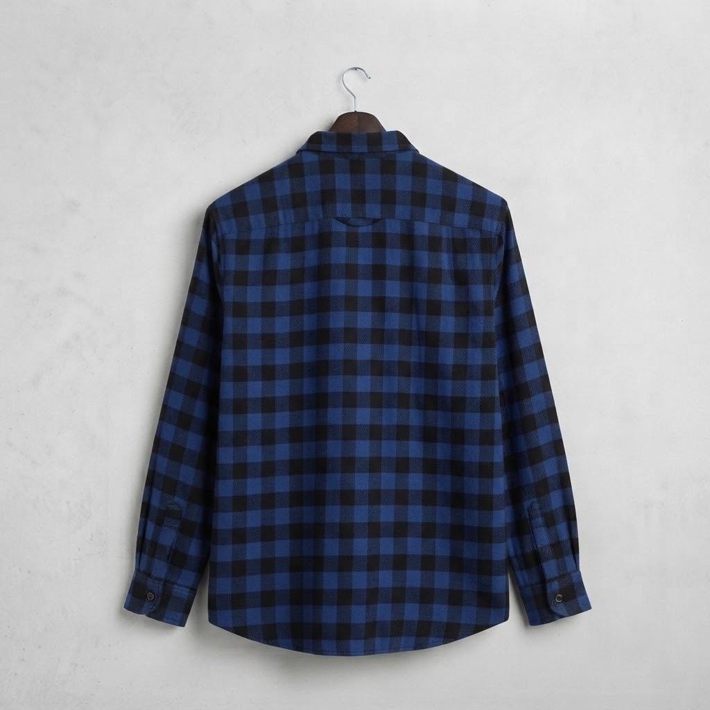 Koton Slim Fit Mavi-Siyah Erkek Gömlek - 2