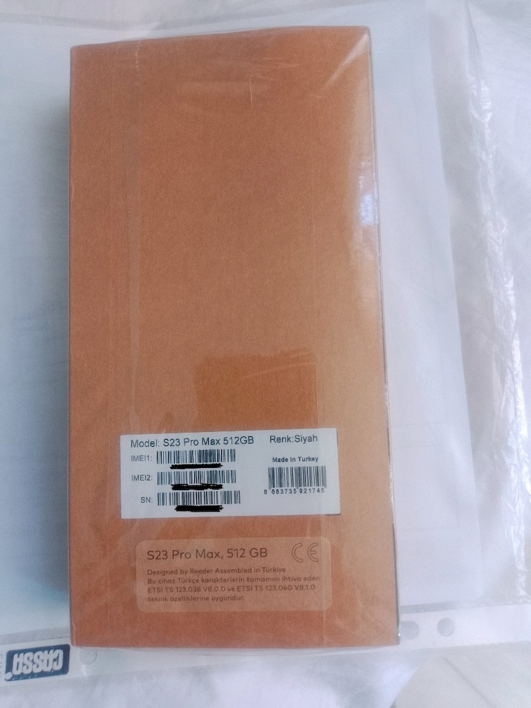 sıfır kutulu faturalı reeder s23 pro max 512