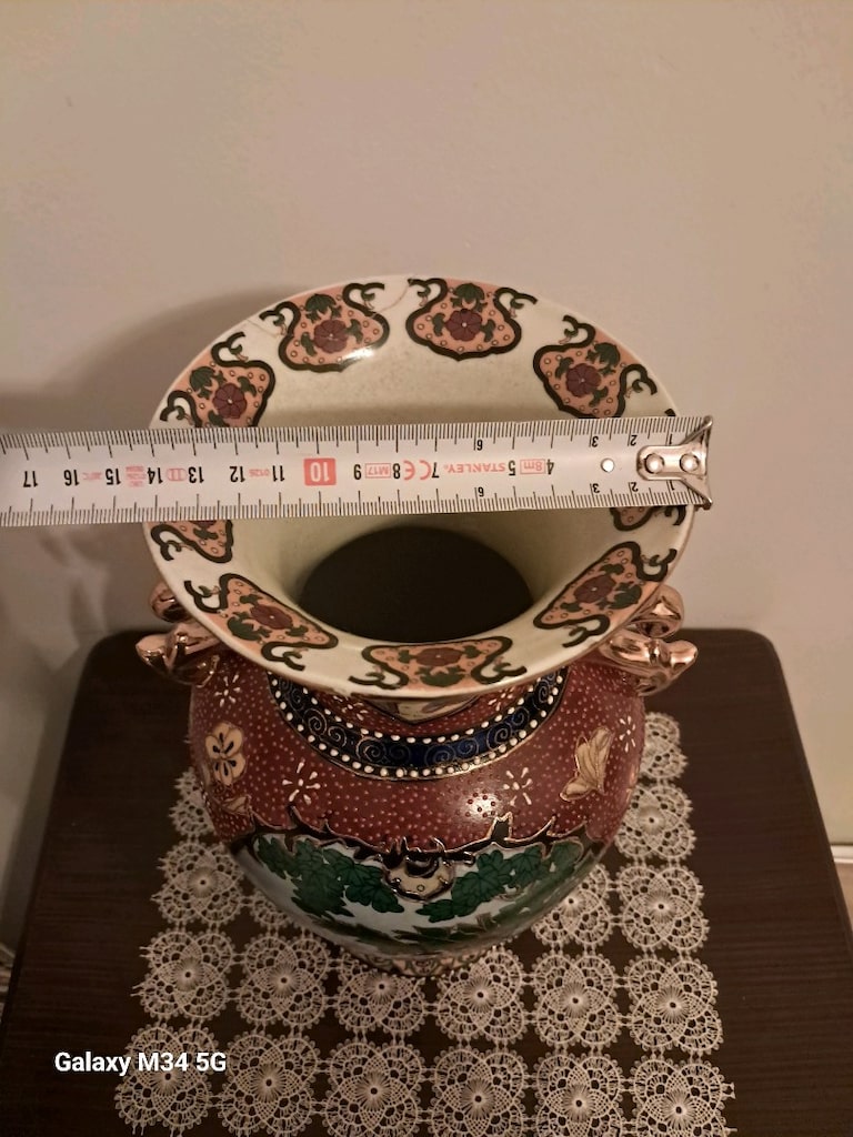 Çini el boyaması vazo - 8