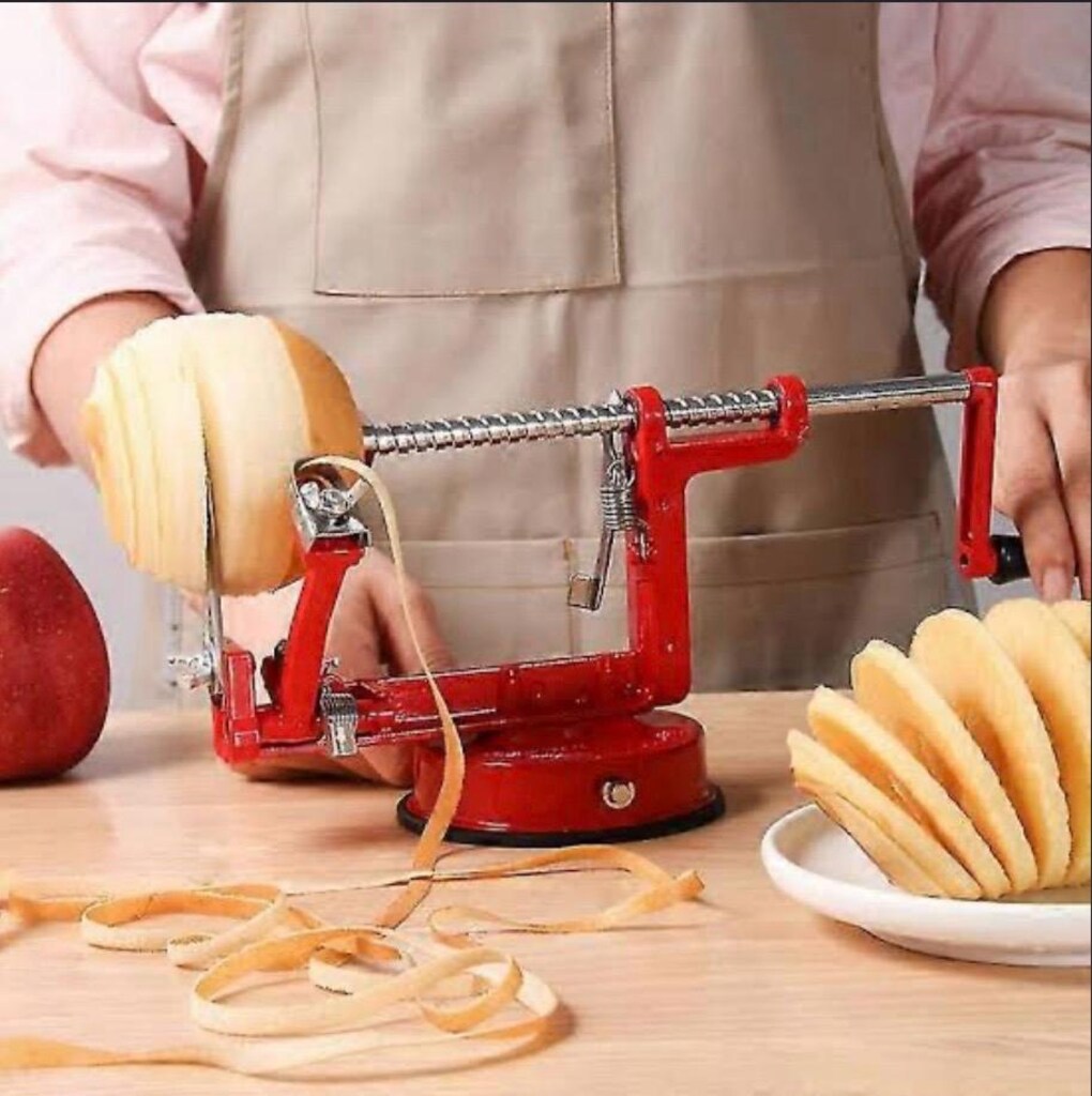 patates elma meyva soyacak—Dairesel halka halka çıkartıyor kopmadan - 2