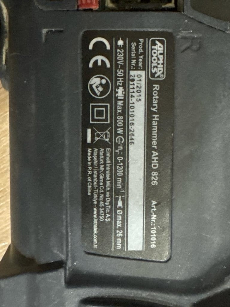 Alpha Tools AHD 826 Kırıcı Delici Matkap - 800W Temiz Sorunsuz - 3