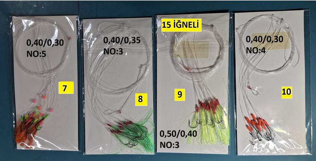 Çapari takımları. El yapımı 10 lu, 15li çapariler. OLTA150 - 3