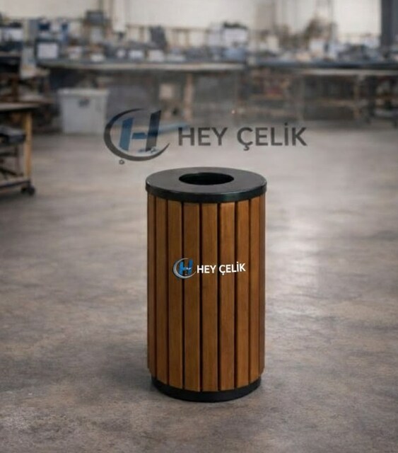Ahşaplı Dış Mekan Çöp Kutusu (P&B-101)