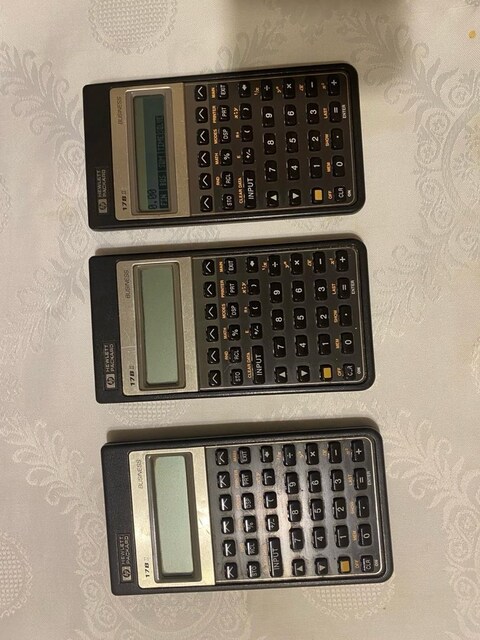 3 Adet HP 17BII Business Calculator Çalışıyor Vintage Koleksiyonluk