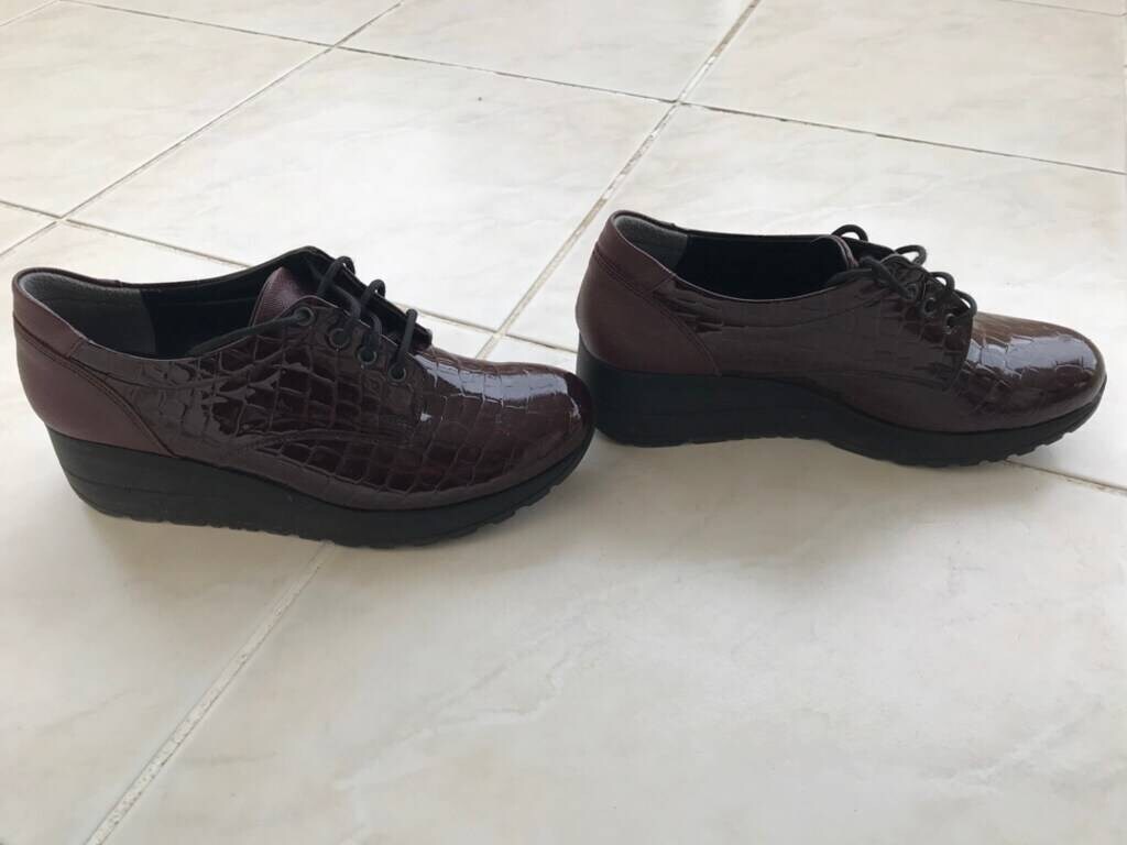 Bordo Dolgu Topuk Ayakkabı - 5