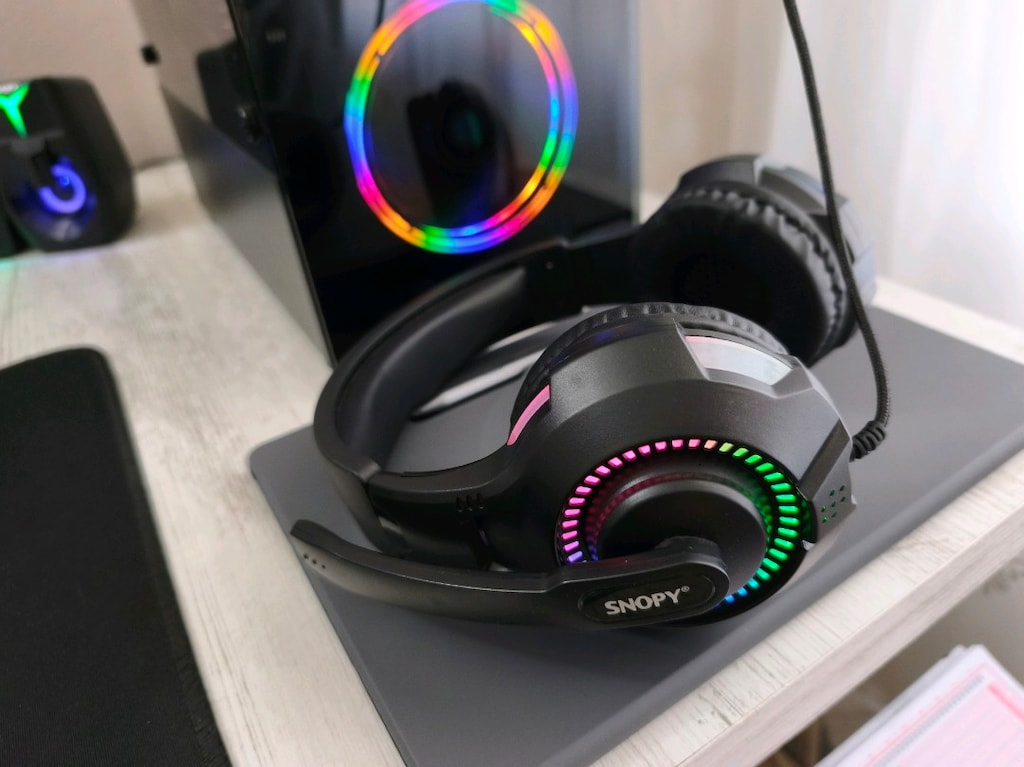Snopy gametime SN-8800 RGB USB kablolu kulak üstü oyuncu kulaklığı - 2