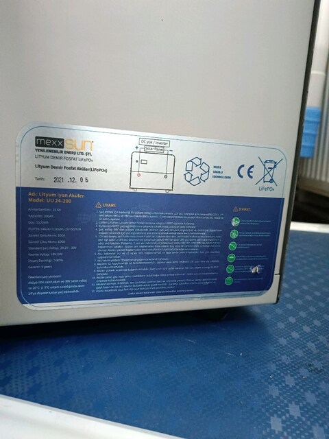 Mexxsun 25.6 V 200 AH Lityum Akü Lifepo4