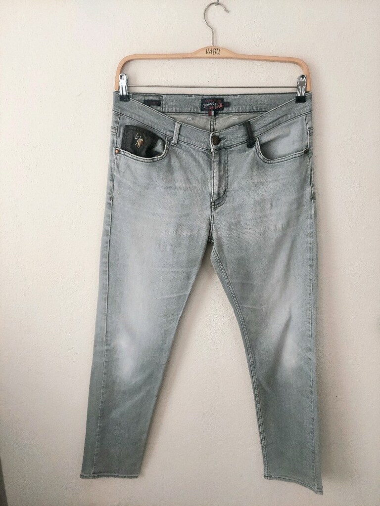 Us Polo Assn parlak gri Jean pantolon