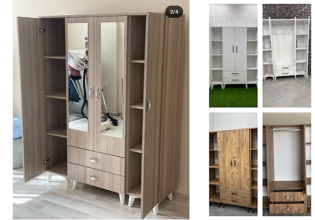 4 kapaklı elbise dolabı eekxbnhvec - 5