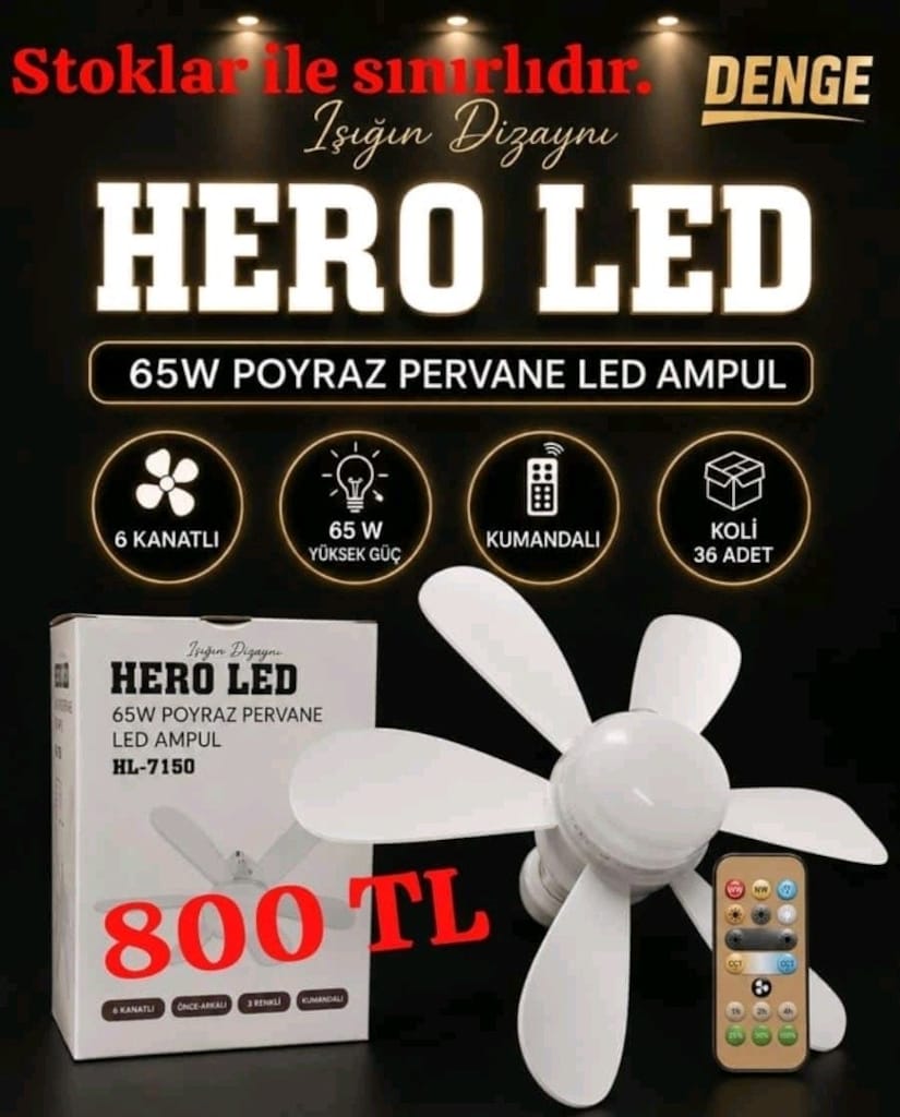 HERO LED 65W POYRAZ PERVANE LED AMPUL