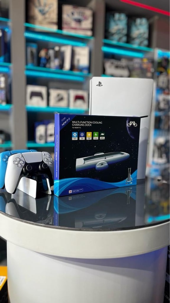 PS5 Soğutuculu Şarj İstasyonu | Çift Kol Şarjlı Multifunction Stand - 2