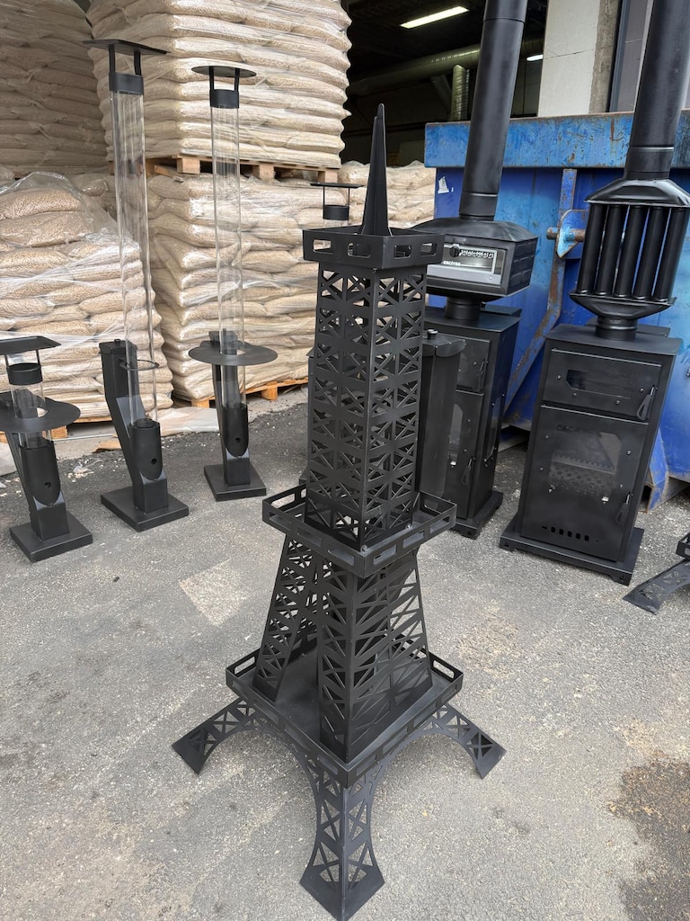 PELET SOBA PELET SOBASI MİNİEYFEL KULESİ CAMLI EYFEL SOBA KARGO YOKTUR - 4