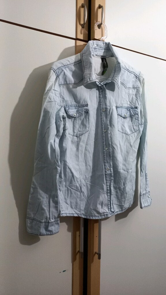 Açık Mavi Denim Gömlek - 3