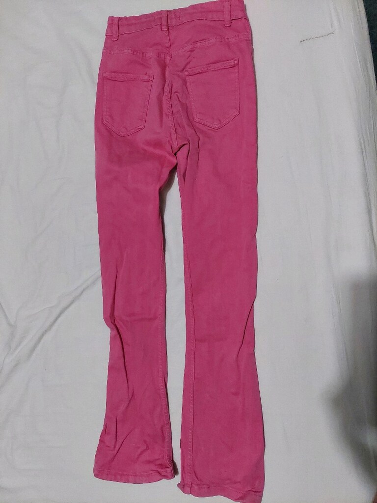 Pembe Yırtmaçlı Pantolon - 3