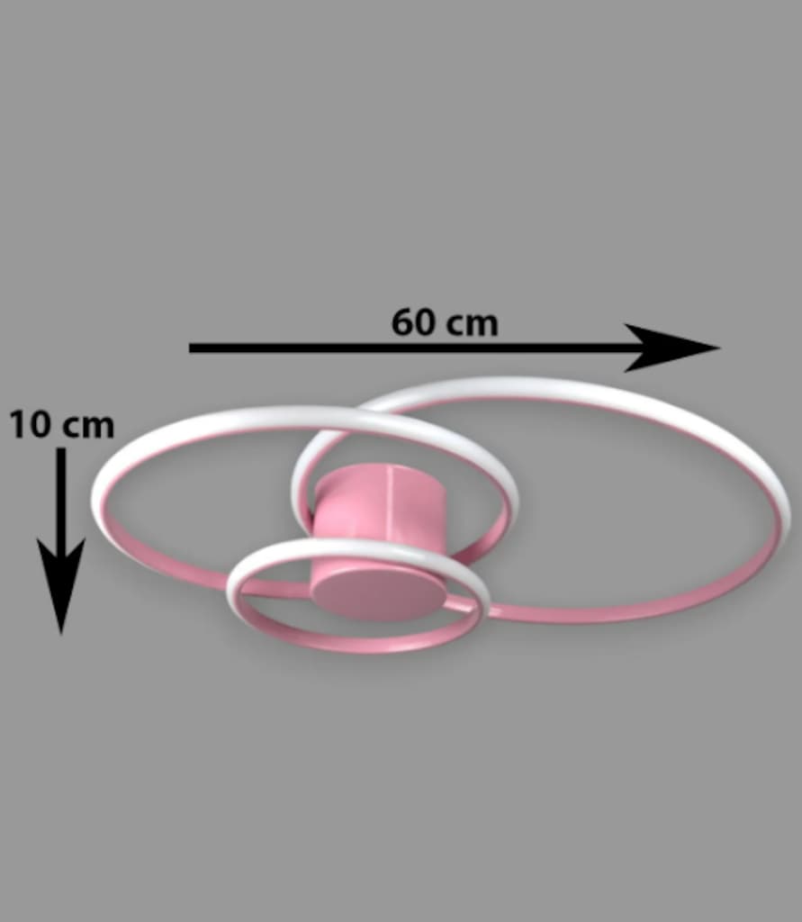 PEMBE AVİZE,LED AVİZE,BEYAZ IŞIKLI LED AVİZE,AVİZE,3LÜ AVİZE - 2