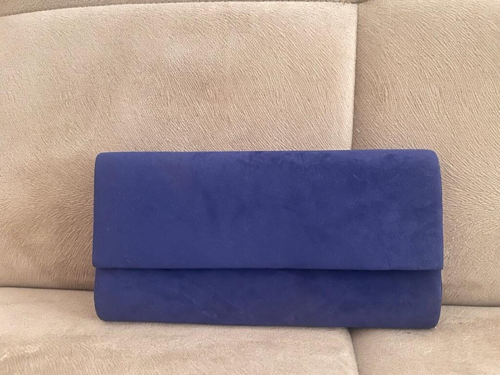 Mavi kadife el çantası - 2