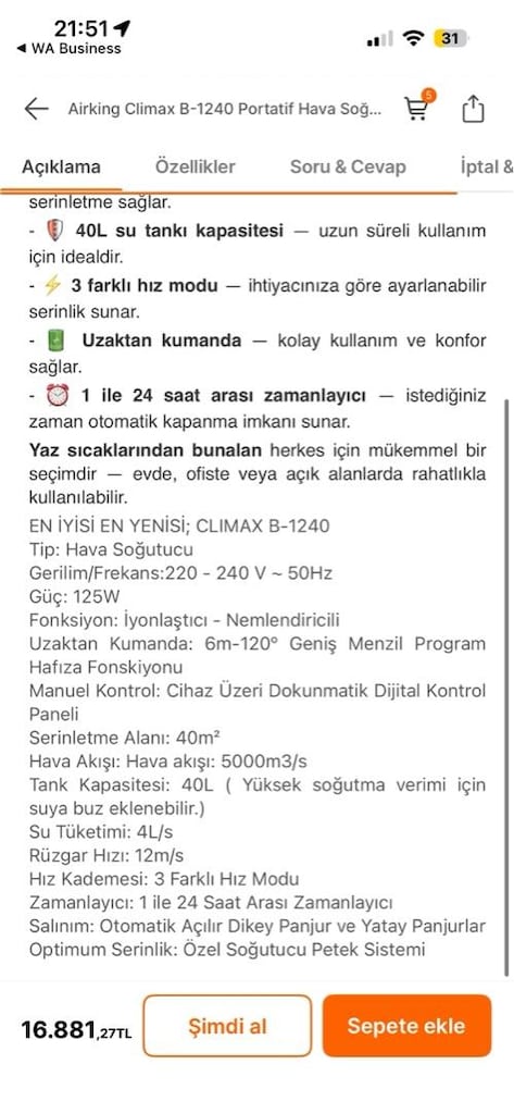 Airking Hava Soğutucu - 6