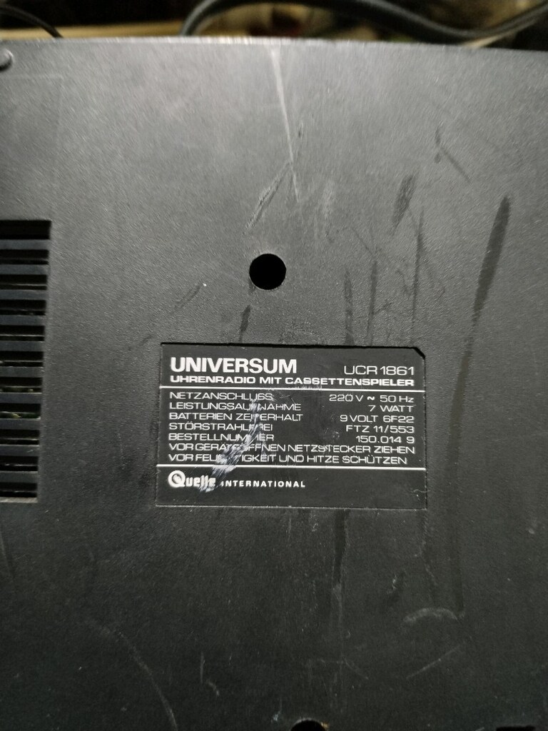 UNİVERSUM - UCR 1861 MARKA VE MODEL NUMARALI ESKİ MODEL RADYO KASETCAL - 9