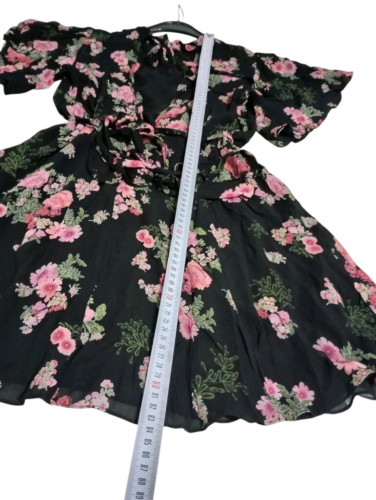 Zara Çiçek Desenli Şifon Elbise - 4
