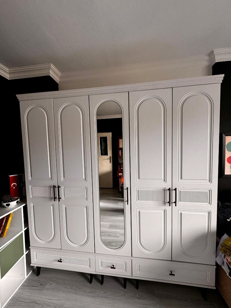 5 Kapılı MDF Gardırop, 5 Kapaklı Bohem Dolap - 11