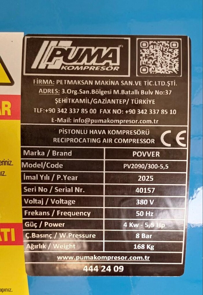 Ü 300 litre 12 var çift kademe kompresör - 8