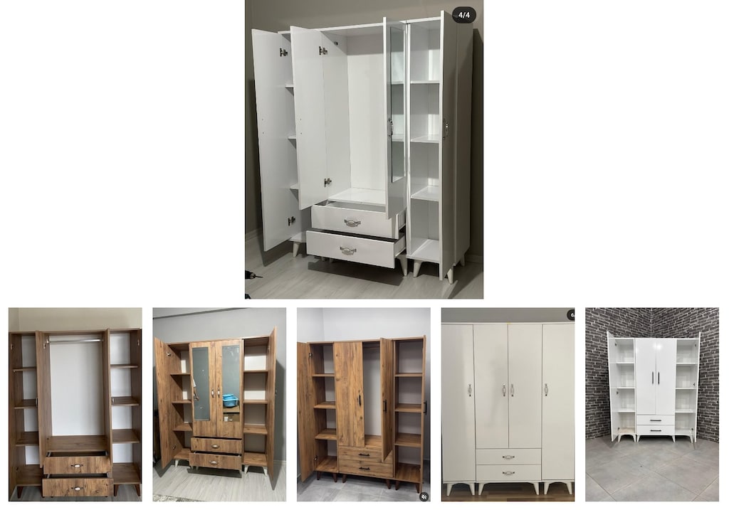 4 kapaklı elbise dolabı hkzcmcphkp - 6