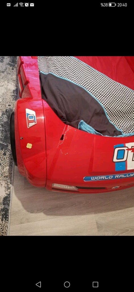 çilek champion racer araba yatak, üç kapılı dolap - 3