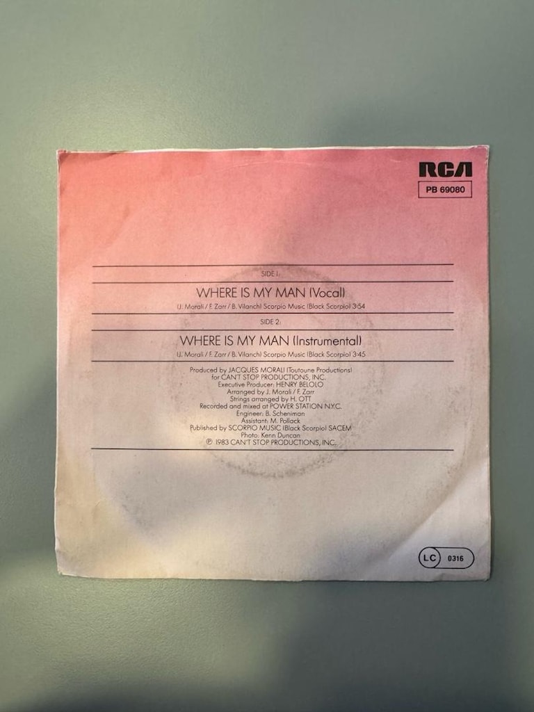 Eartha Kitt – Where Is My Man | 1983 RCA Orijinal 45’lik Plak - 2