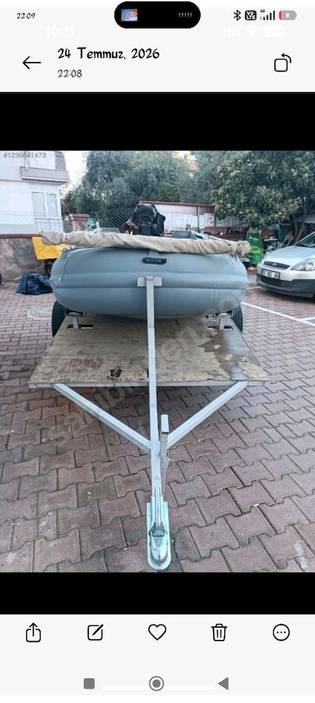 Temiz Kullanılmış Bot + Tomking RV170 Motor + Römork (Takım Halinde) - 14