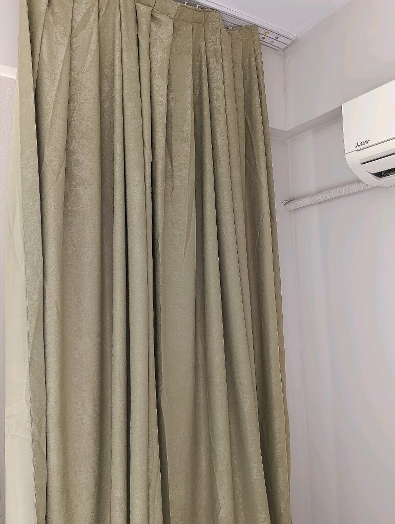 2 adet yeşil fon perde en 1 metre boy 260 - 2