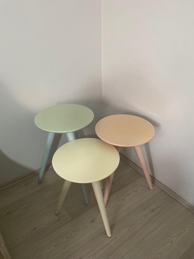 üçlü ahşap sehpa - 4