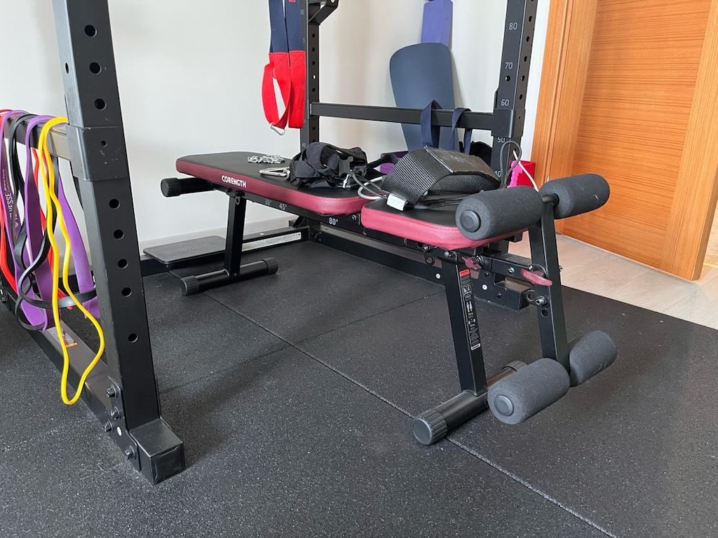 Ev Spor Salonu Seti Rack,2 Bench, Dips,120+ KG Ağırlık,Bar vb - 4