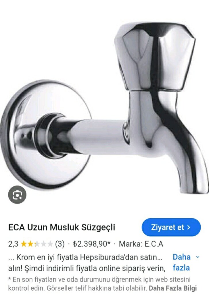 E.C.A Marka Uzun Musluk. Sıfır Ürün. - 6