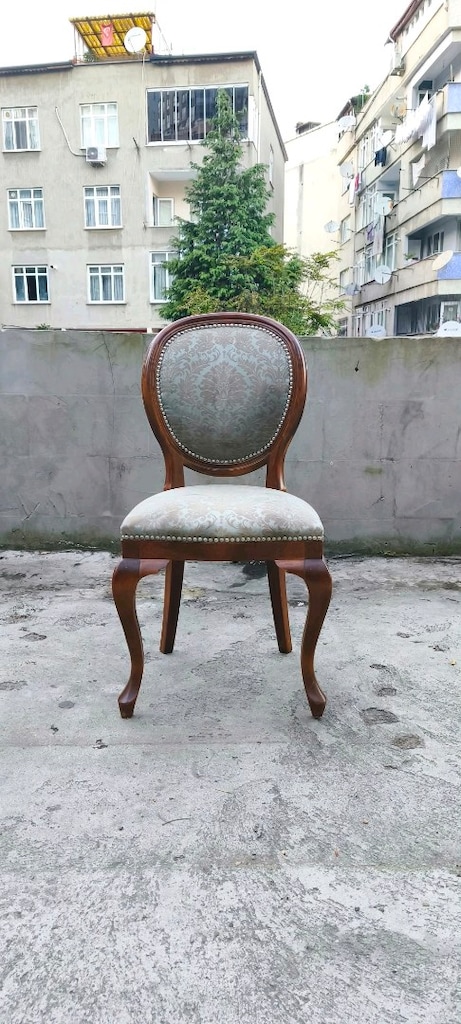 Antika Vintage Aslan Ayaklı Masa Sandalye - 18