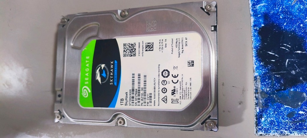 1TB SEAGATE SKYHAWK. 7/24 GUVENLİK DİSKİ..YUZDE YUZ SAGLİK. - 4